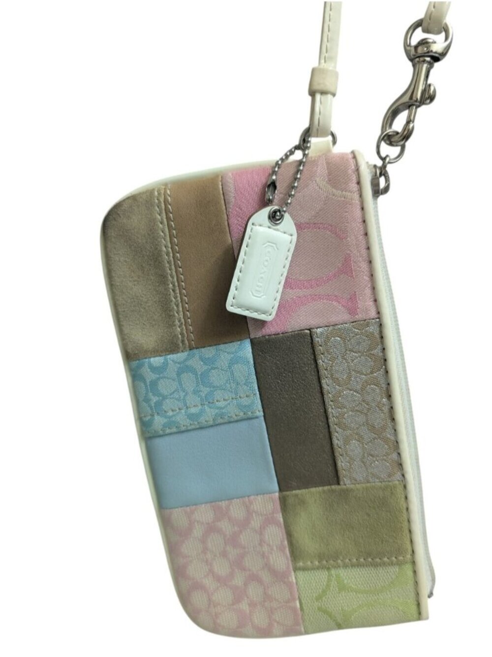 Coach Patchwork Wristlet in Pastel Multi Y2K Vintage
